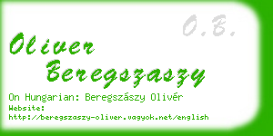 oliver beregszaszy business card