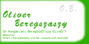 oliver beregszaszy business card